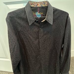 Robert graham 100% cotton long sleeve great condition black size large